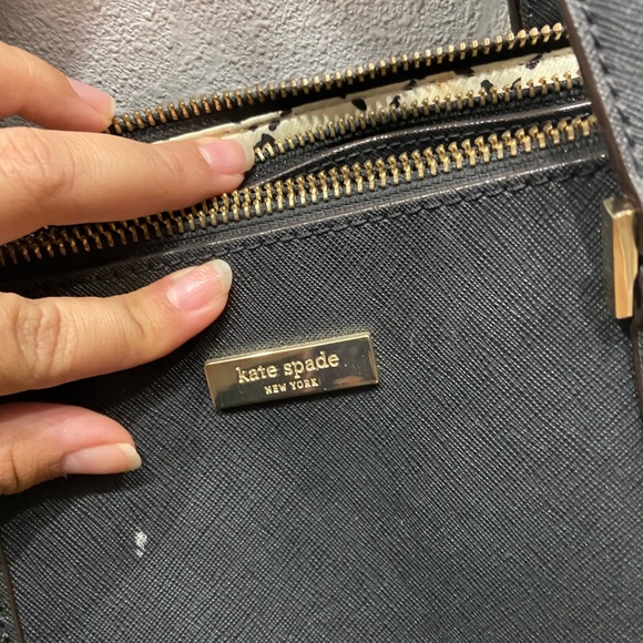 Kate spade black large leather satchel - Picture 2 of 7